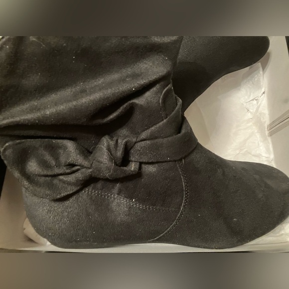 Rampage Booties Black Slouch Faux Suede Size 8 NEW in box - Picture 3 of 7